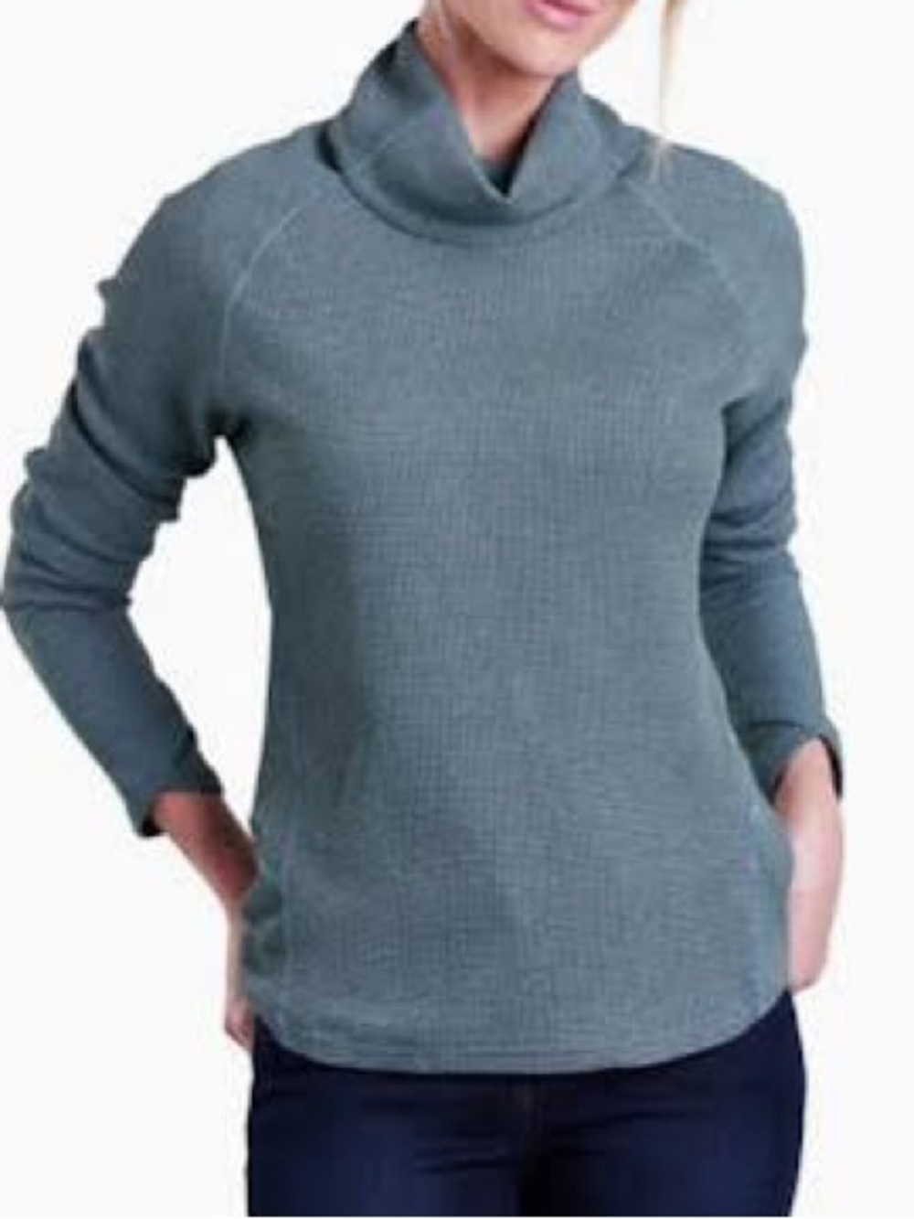 KÜHL Petra Turtleneck Sweater Women’s S Sage Green Textured Knit